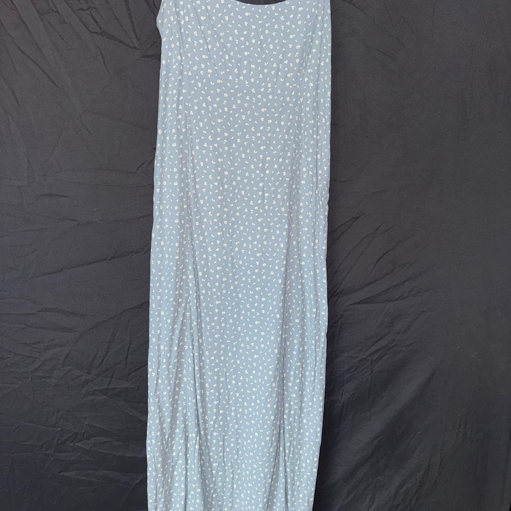 Brandy Melville Blue dress with White Floral Pattern